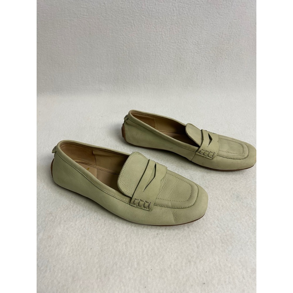 Preppy Dark Academia Sam Edelman Womens 8M Sage Green Tucker Penny Loafers